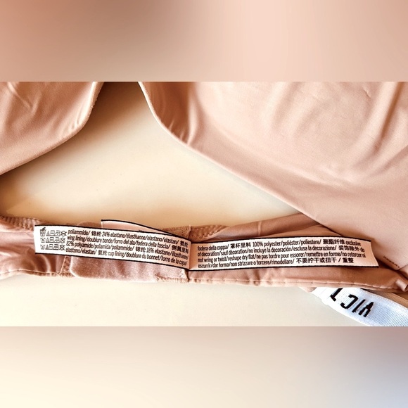 VICTORIA’S SECRET Nude Wireless Logo Strap Bra  34C - Picture 3 of 6